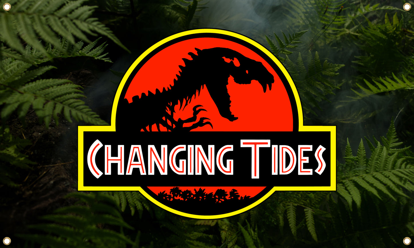 Wall Flag - White Eyes x Jurassic Park/World